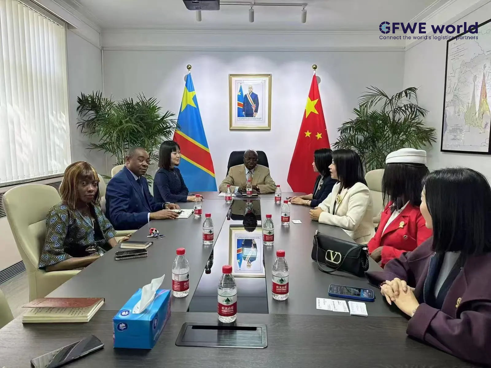 GFWE representatives visit the DRC Embassy in China